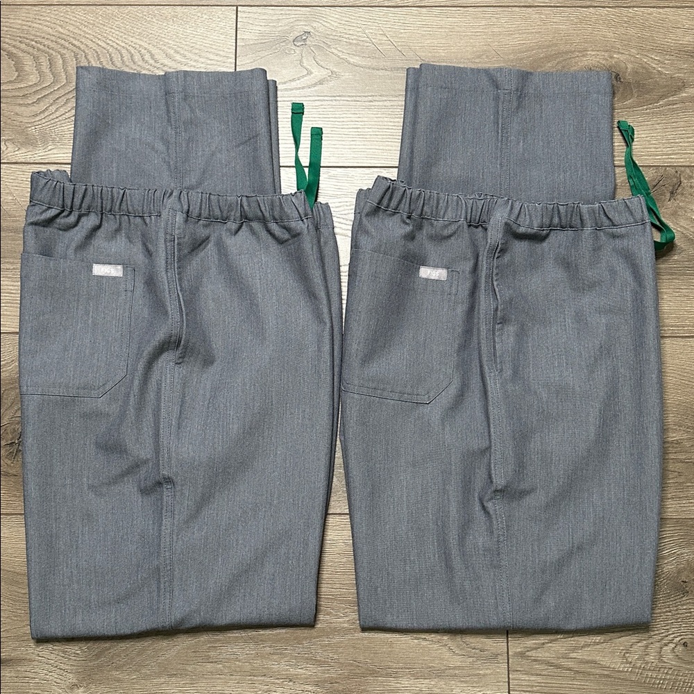 Two Figs Pisco Basic Gray Scub Pants Size‎ Large